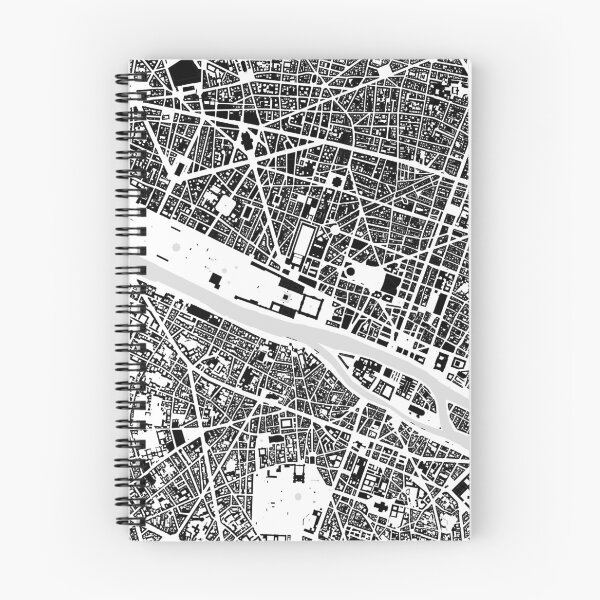 Item preview, Paris black & white building city map designed and sold by Intrepix.