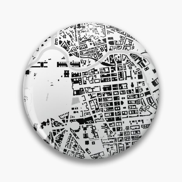 Aperçu de l'œuvre Berlin noir et blanc bâtiment plan de la ville créée et vendue par Intrepix.