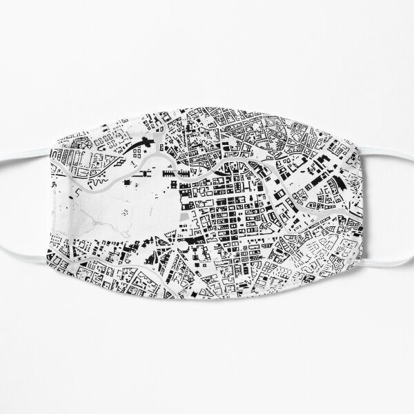 Berlin black & white building city map Mask