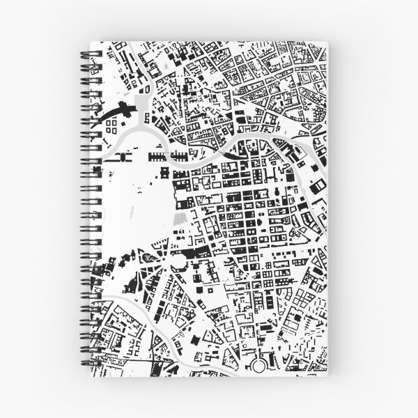 Item preview, Mapa de la ciudad del edificio blanco y negro de Berlín designed and sold by Intrepix.