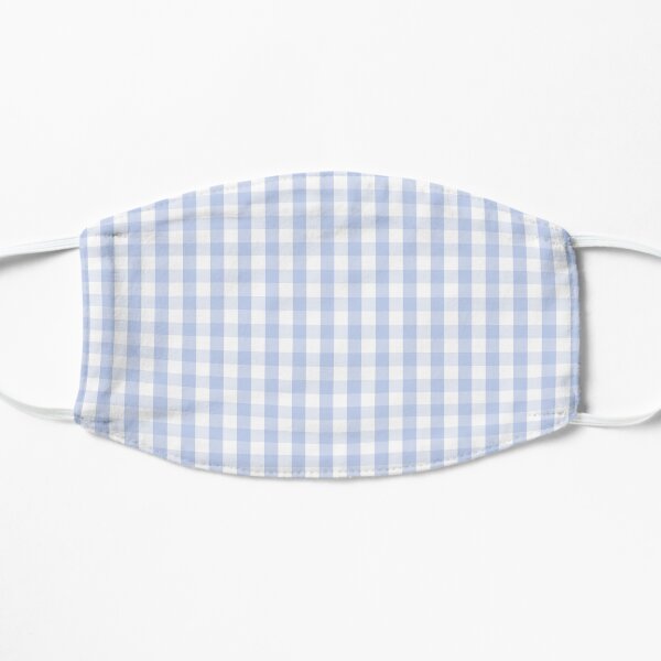Alice Blue Mini Gingham Check Plaid Mask