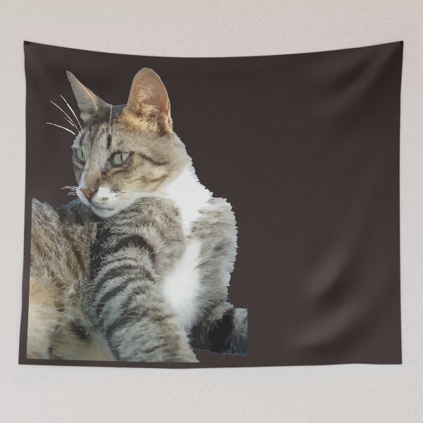 Item preview, Observant Tabby Cat Vector designed and sold by taiche.