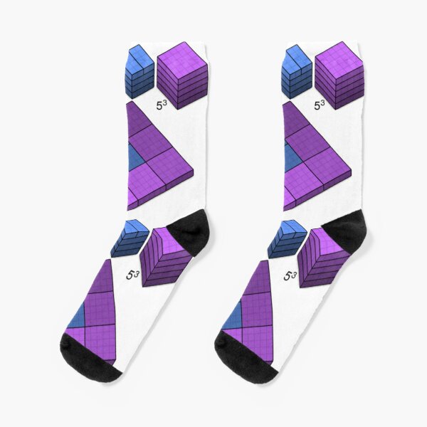 A visual proof of Nicomachus's theorem. It states that the sum of the first n cubes is the square of the nth triangular number. Socks