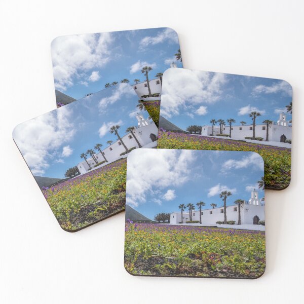 Item preview, Lanzarote church and flowers designed and sold by iCimages.net.