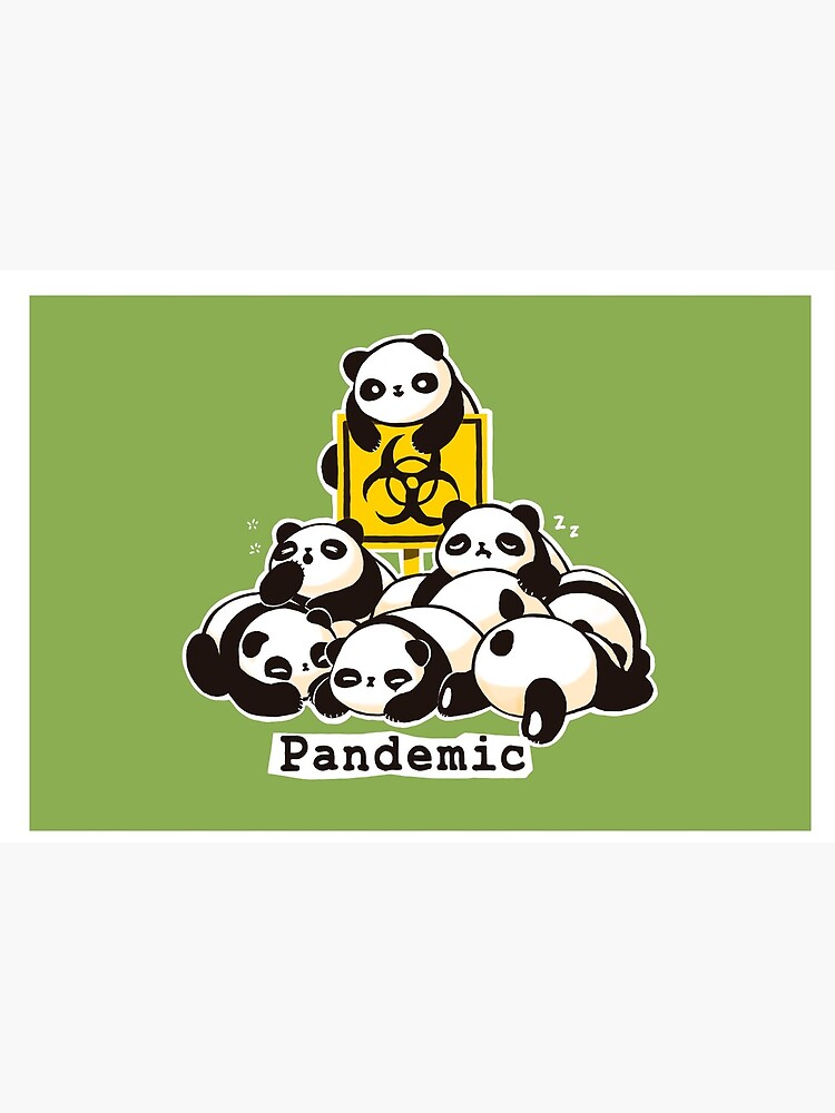 Pandemic Mask - Cute Fluffy Panda - Funny Pun by BlancaVidal