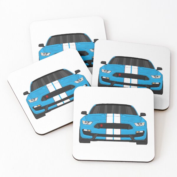 Item preview, Ford Mustang GT350R front (VelocityBlue,White and Black) designed and sold by VenZolic.