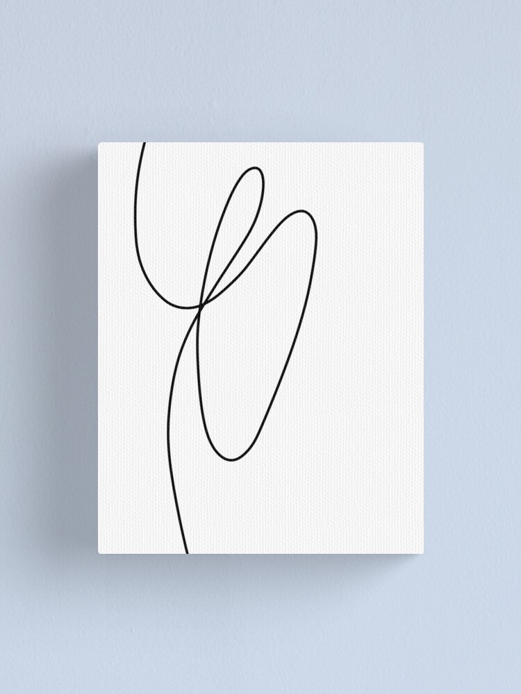 Modern Minimalist One Line Art Abstract Canvas Print By Odyanne Redbubble