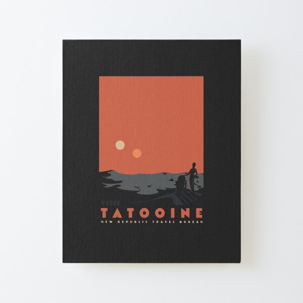 Besuchen Sie Tatooine Aufgezogener Druck auf Leinwandkarton