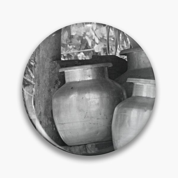 Item preview, Metal Pots, Bamboo House, grey scale, Arunachal Pradesh, India designed and sold by worldways.