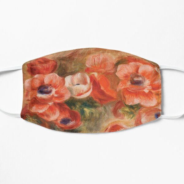 Anemones by Pierre-Auguste Renoir Flat Mask