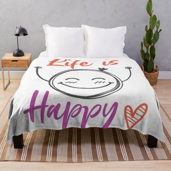 Item preview, Life is Happy with smile face designed and sold by Nour Elyakin.