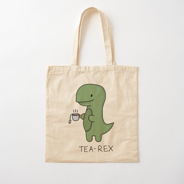 Tea-Rex (Green) Cotton Tote Bag