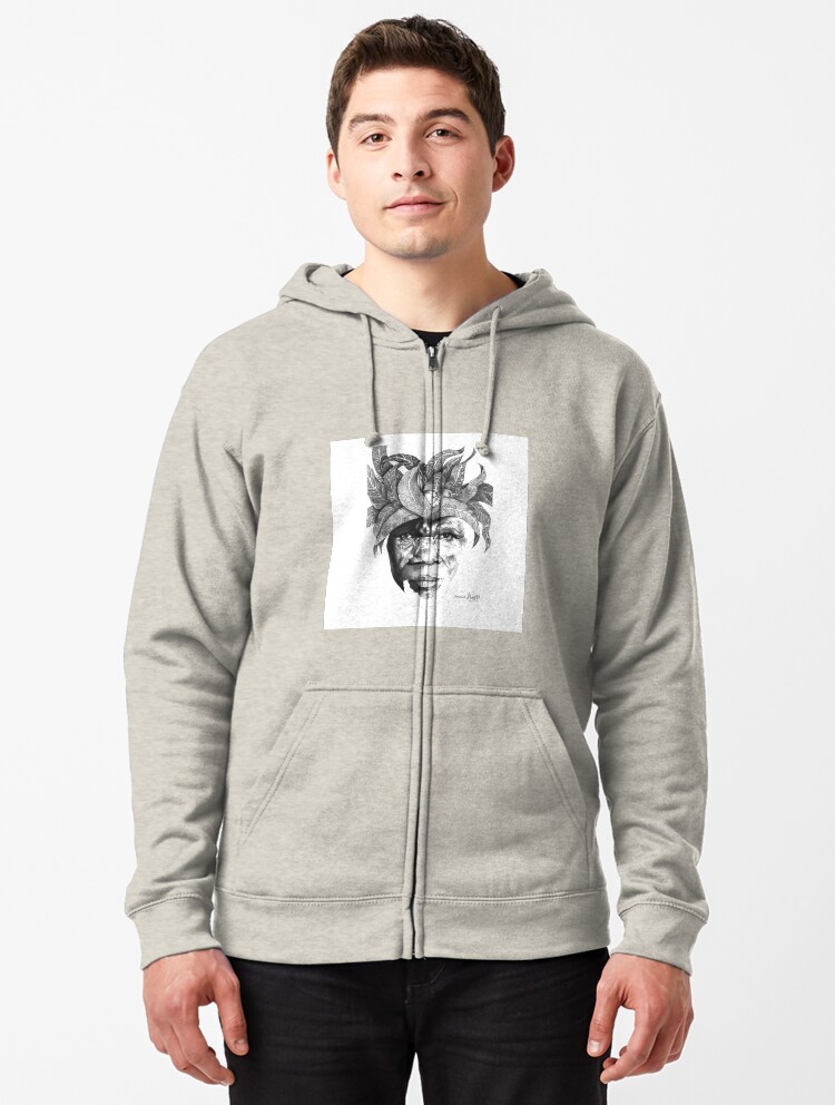 Thumbnail 1 of 5, Zipped Hoodie, The Original Sunman - By Siphiwe Ngwenya designed and sold by Maboneng.