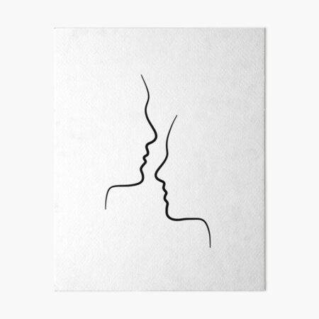 Continuous Line Drawing Couple Faces Two Stock Illustration 1408389209   Shutterstock