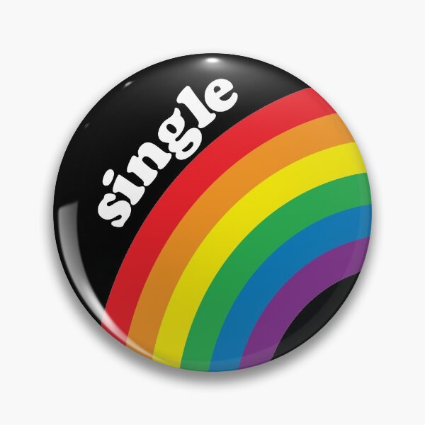 Single Gay Rainbow Pin