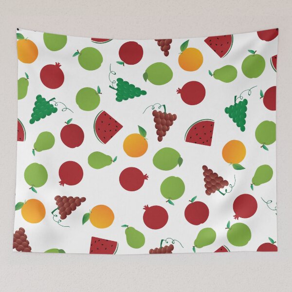 Item preview, Fruits Pattern - Apple Pear Watermelon Grapes Pomegranate designed and sold by sigdesign.