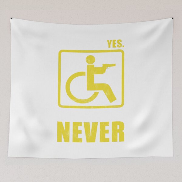 Aperçu de l'œuvre Comique Hommes Femmes Handicap Funny Wheelchair Handicap créée et vendue par noirty.
