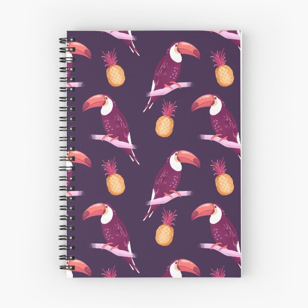 Item preview, Toucans and Pineapple on dark background designed and sold by CoffeeandPixels.