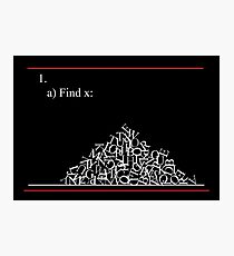 Math problem Photographic Print
