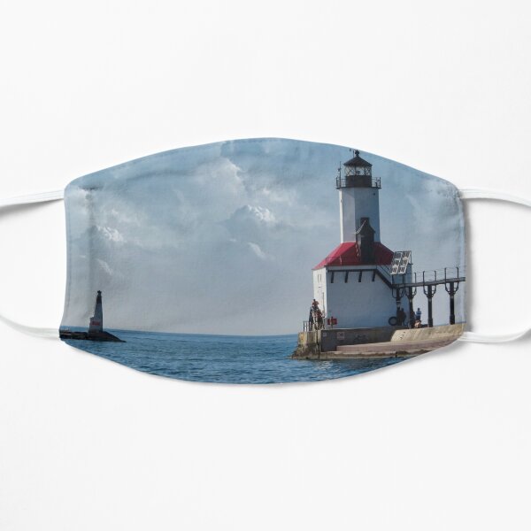 Michigan City Lighthouse Flat Mask