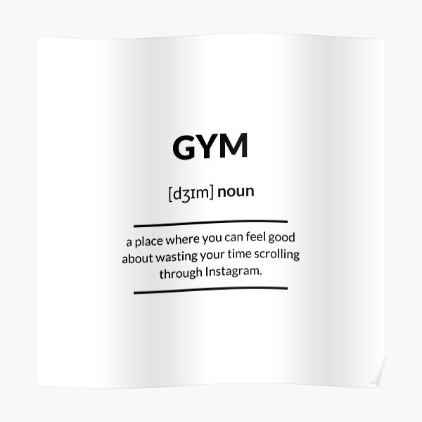 "Gym Definition Dictionary Collection" Poster by Designschmiede