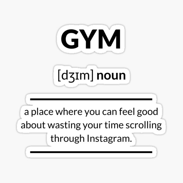 "Gym Definition Dictionary Collection" Sticker for Sale by