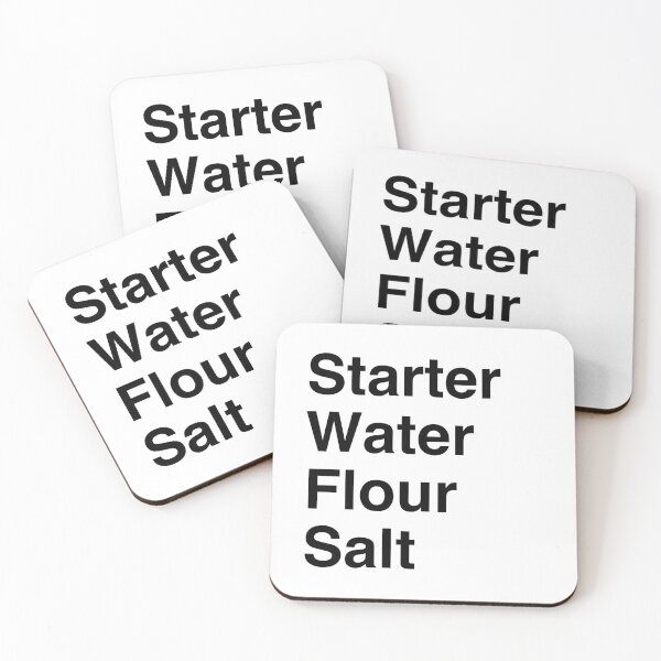 Item preview, Sourdough Ingredients (Black) | designed and sold by PixelsandPulp.
