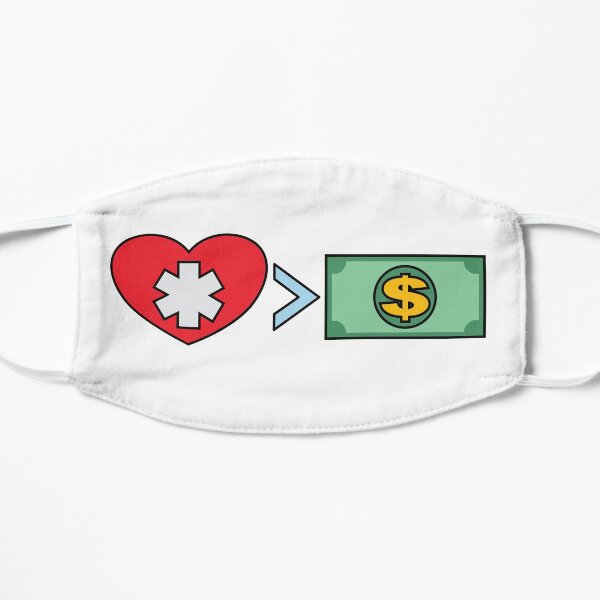 Health > Wealth - Simple Flat Mask