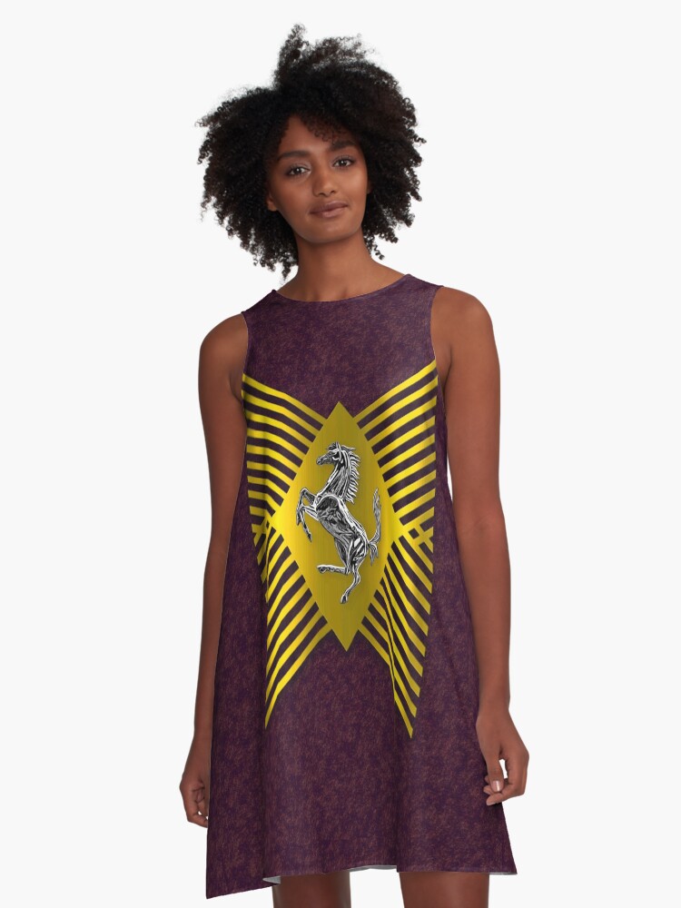 Thumbnail 1 of 4, A-Line Dress, Steel Prancing Horse designed and sold by Vk91art.