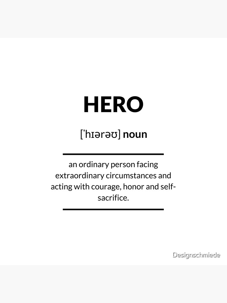 "Hero Definition Dictionary Collection" Poster by Designschmiede