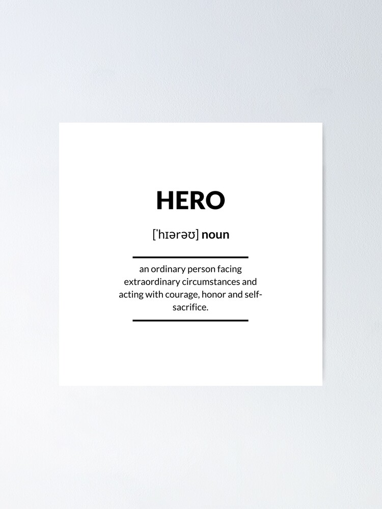 "Hero Definition Dictionary Collection" Poster by Designschmiede