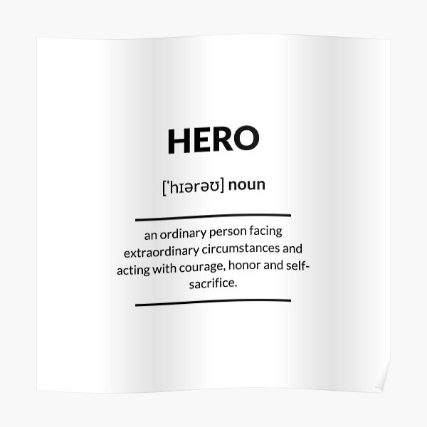 "Hero Definition Dictionary Collection" Poster by Designschmiede