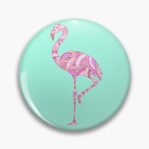 Item preview, Pretty Pink Flamingo Pattern Doodle  designed and sold by SilverBirch14.