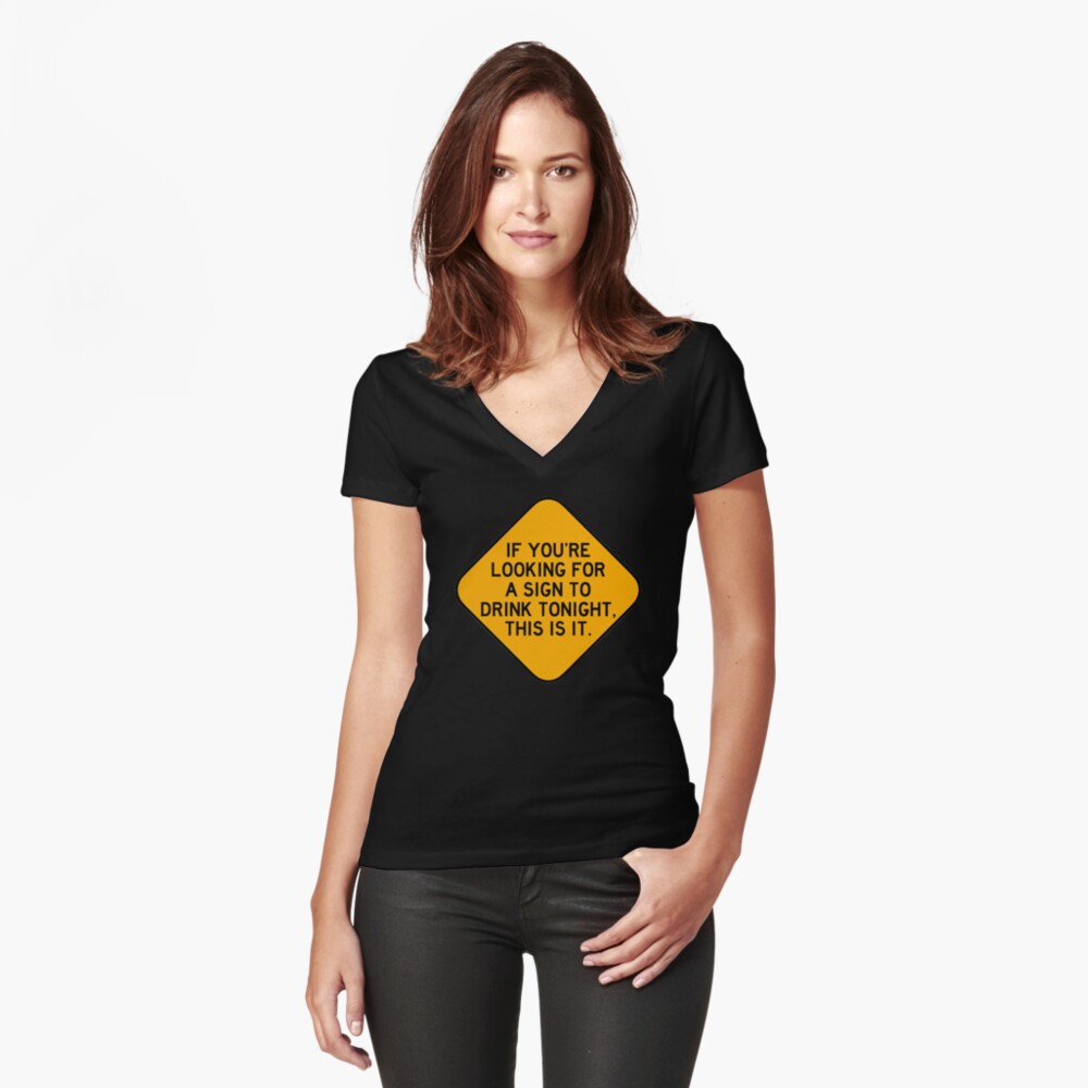 Item preview, Fitted V-Neck T-Shirt designed and sold by Bododobird.