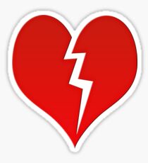 Broken Heart Stickers | Redbubble