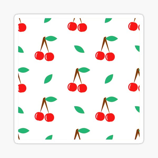 50s Retro Cherry Print Sticker