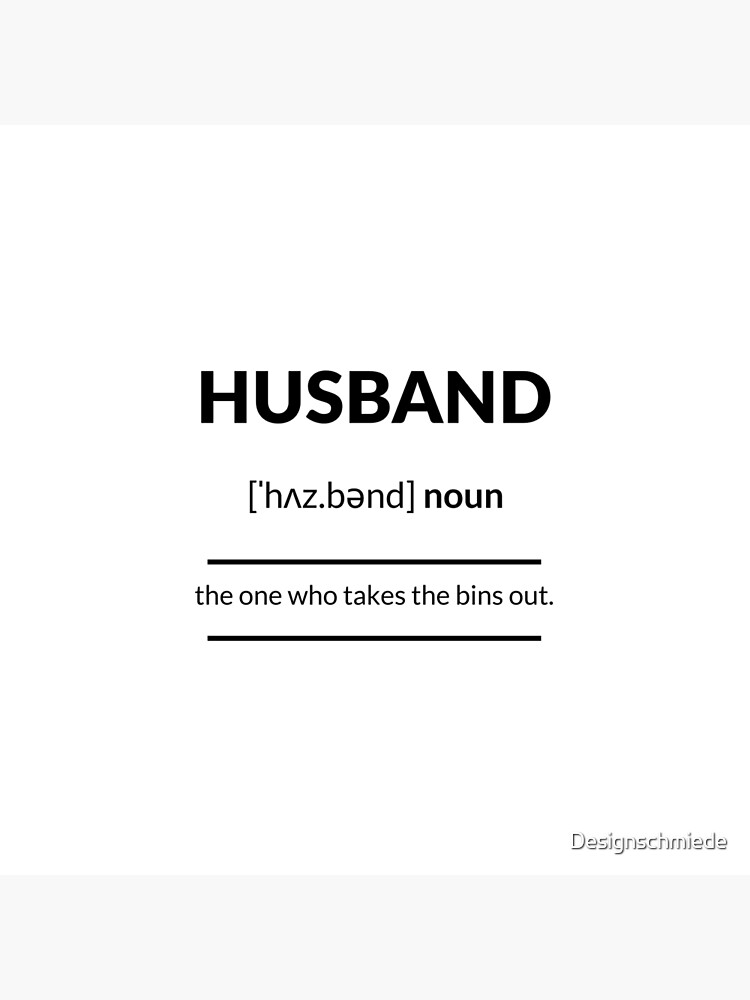 "Husband Definition Dictionary Collection" Poster by Designschmiede