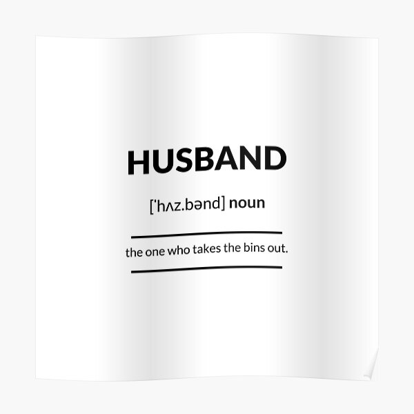 "Husband Definition Dictionary Collection" Poster by Designschmiede