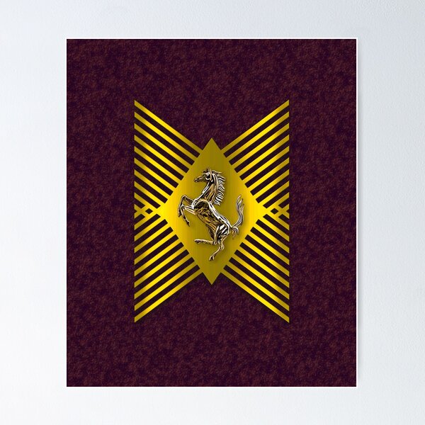 Golden Prancing Horse Poster