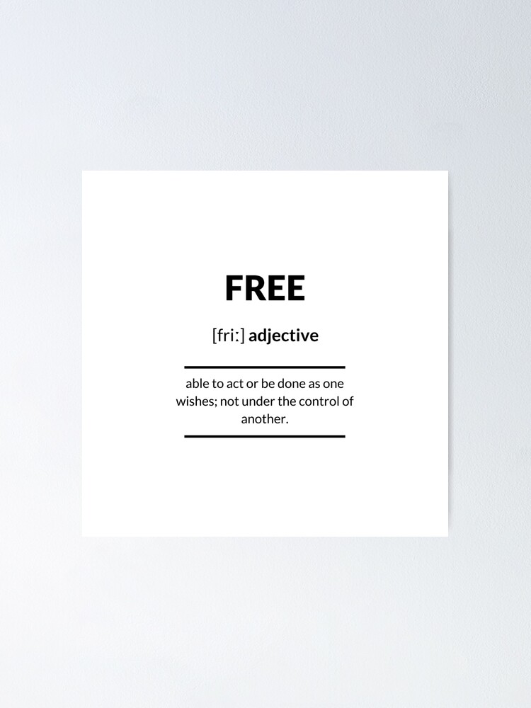Free Spirit Definition | Dictionary Collection | Art Board Print