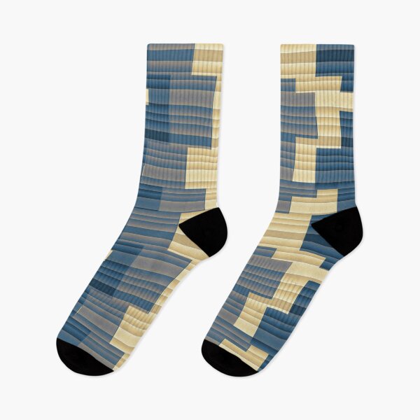 Item preview, Triplay Blues-CHECKS AND SQUARES ozcushionstoo designed and sold by ozcushionstoo.