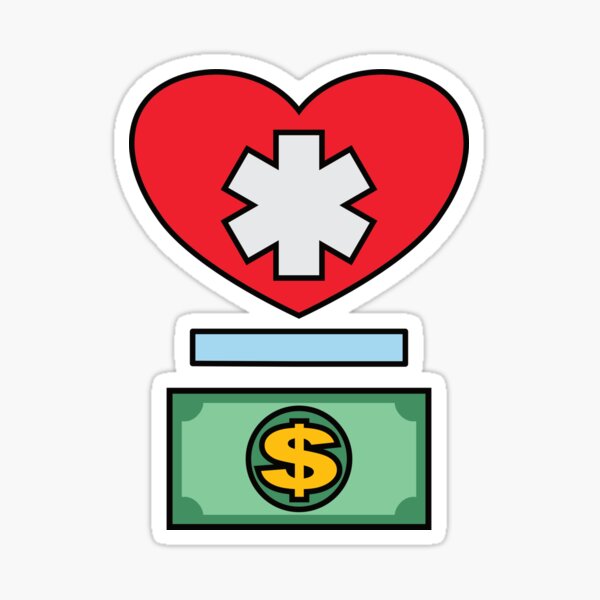 Health Above Wealth - Simple Sticker
