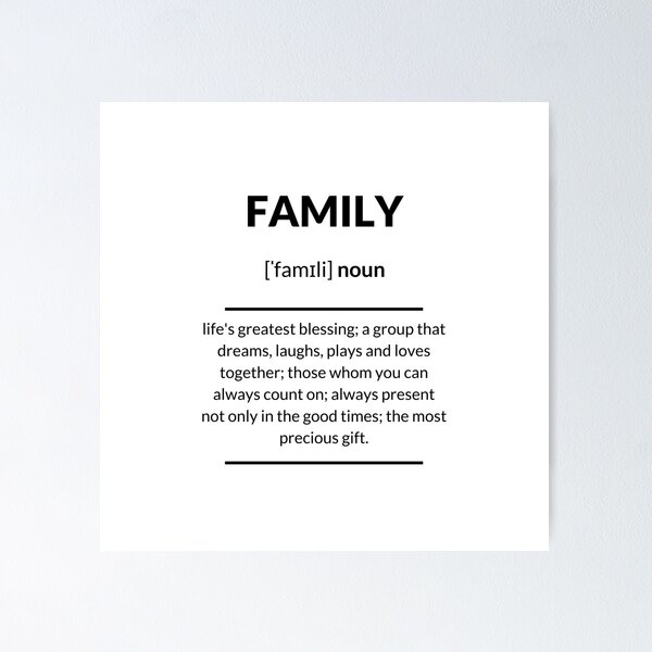 Artikel-Vorschau von Family (Familie) Definition | Dictionary Collection, designt und verkauft von Designschmiede.