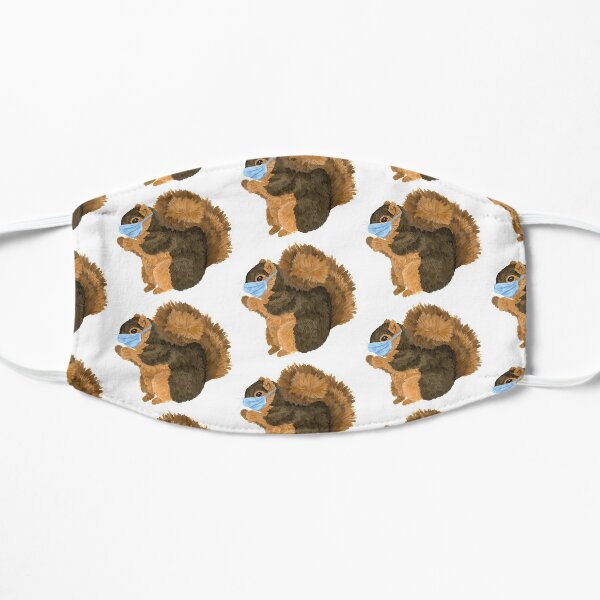 Pandemic Squirrel with Mask Flat Mask