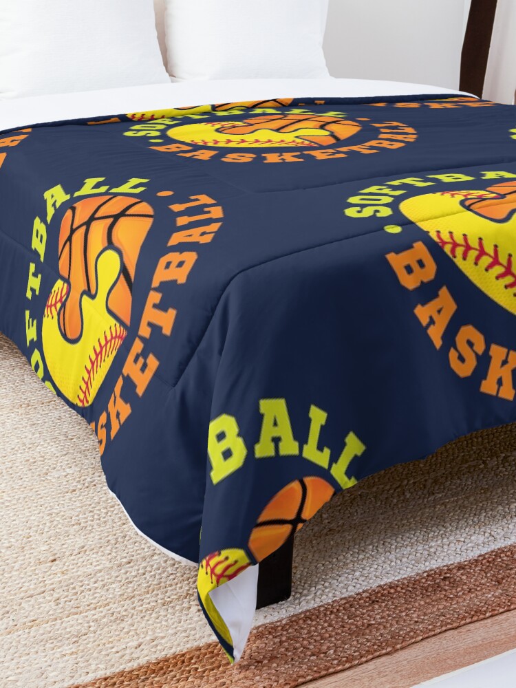 Alternate view of Softball Basketball Comforter