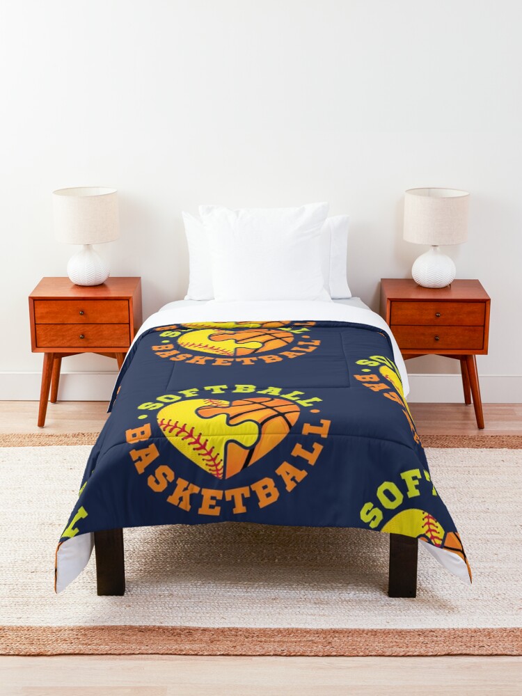 Alternate view of Softball Basketball Comforter