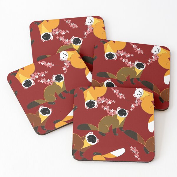Item preview, Sakura Japanese marten red designed and sold by belettelepink.