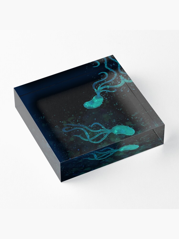 Alternate view of Ocean lights in the night Acrylic Block