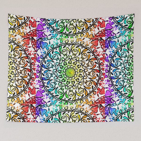 Item preview, rainbow bandanna design  designed and sold by lmnopcreations.