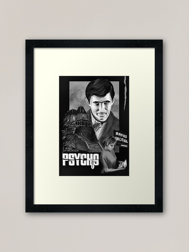 Alternate view of Psycho Framed Art Print